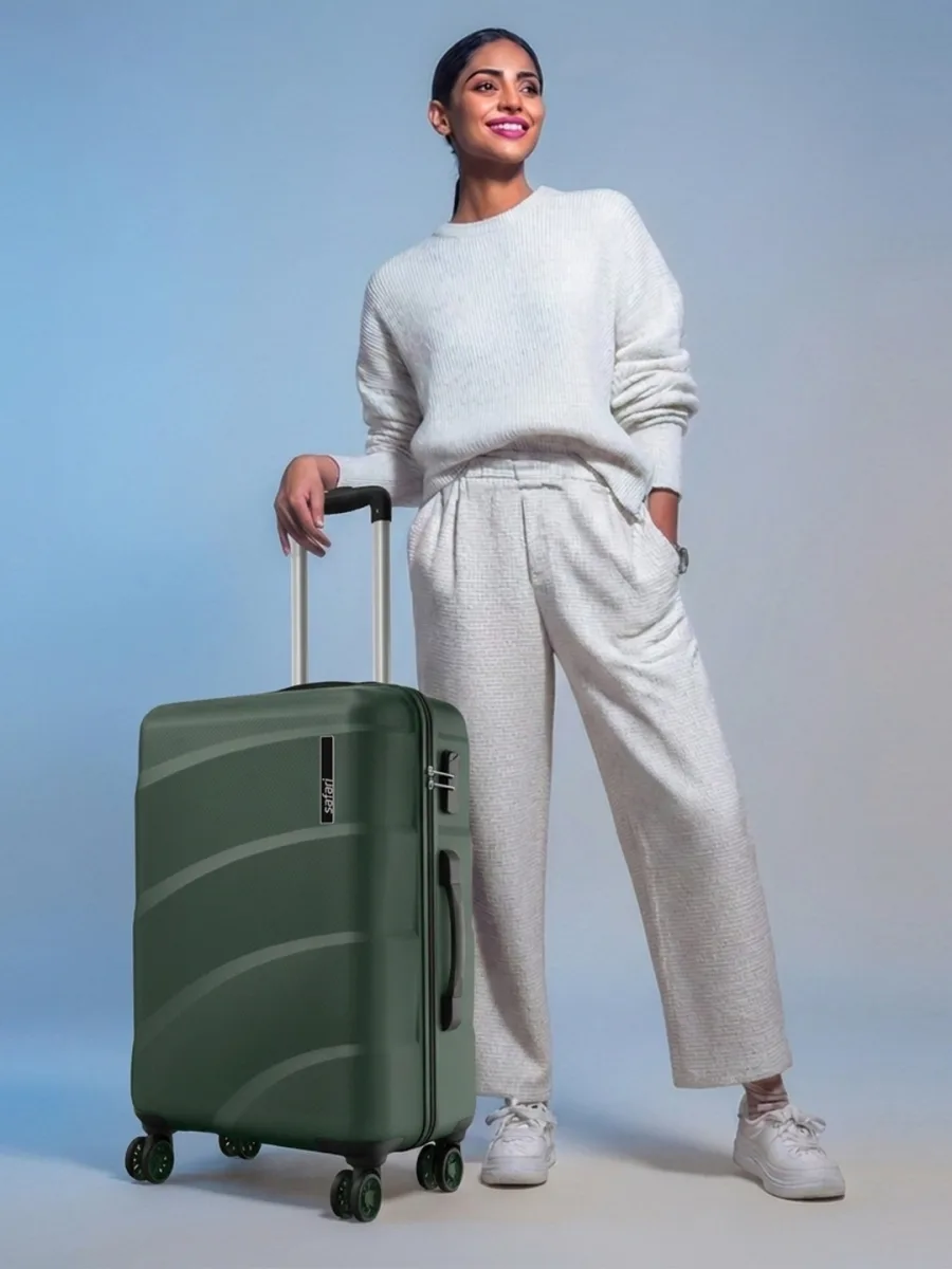 Green Hardshell Trolley Bag