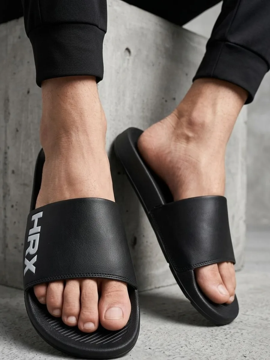 Black Slip-On Sliders