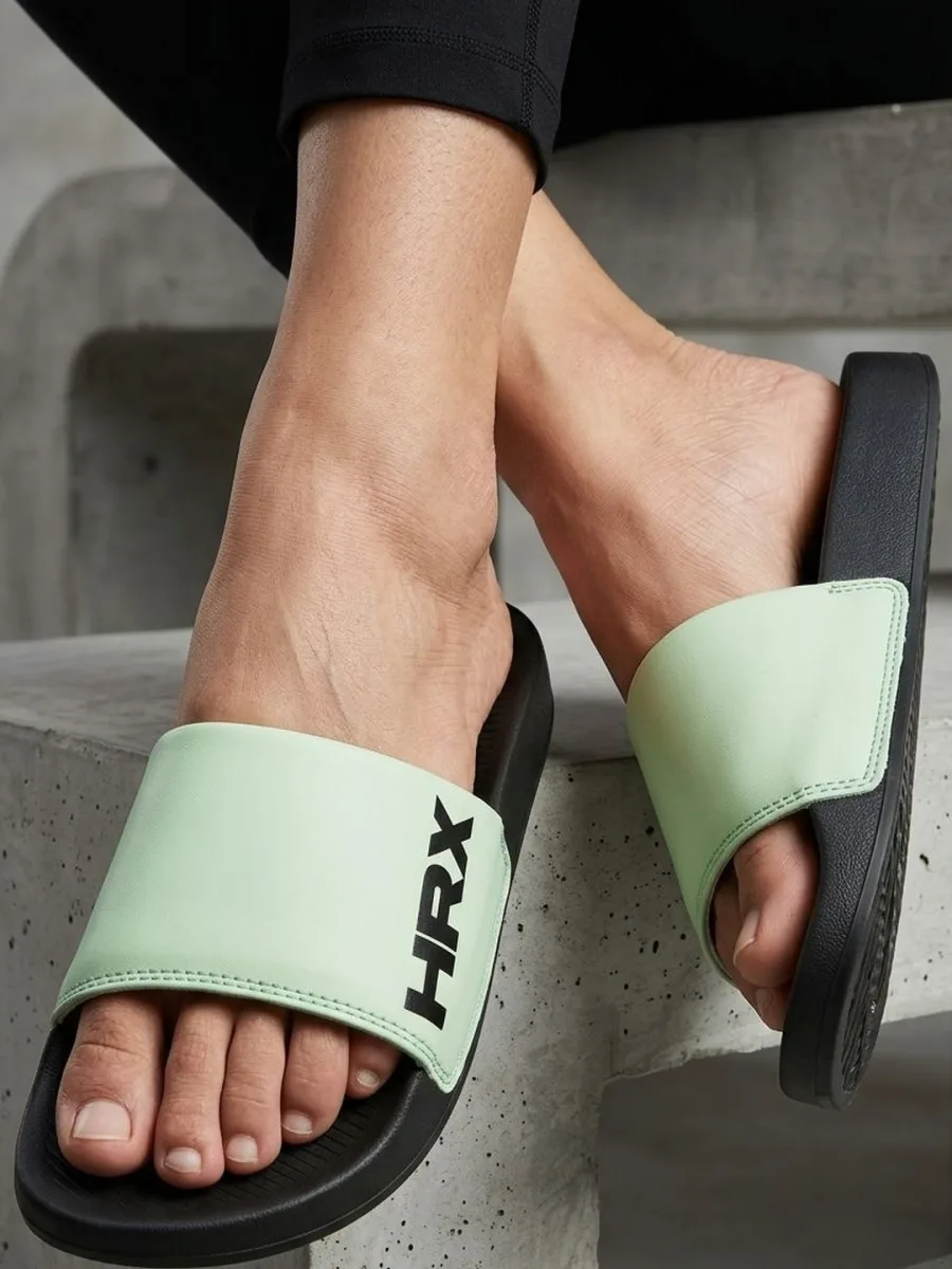 Mint Green Slip-On Sliders