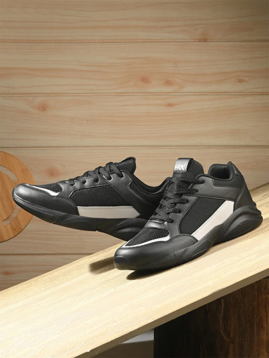 Black Lace-Up Sneakers