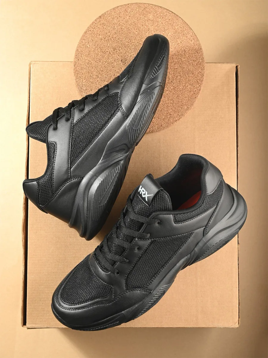 Black Mesh Running Shoes