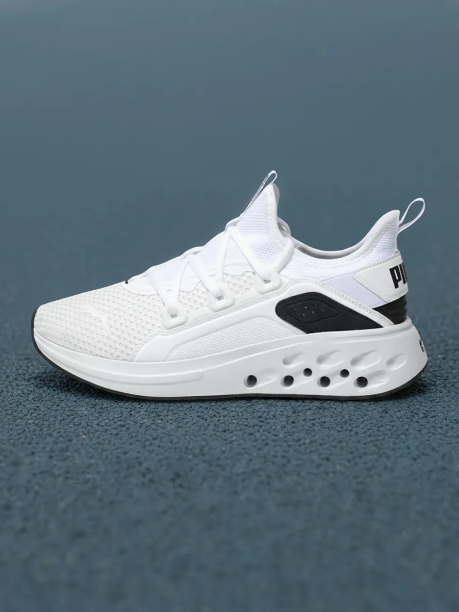 White Lace-Up Sneakers