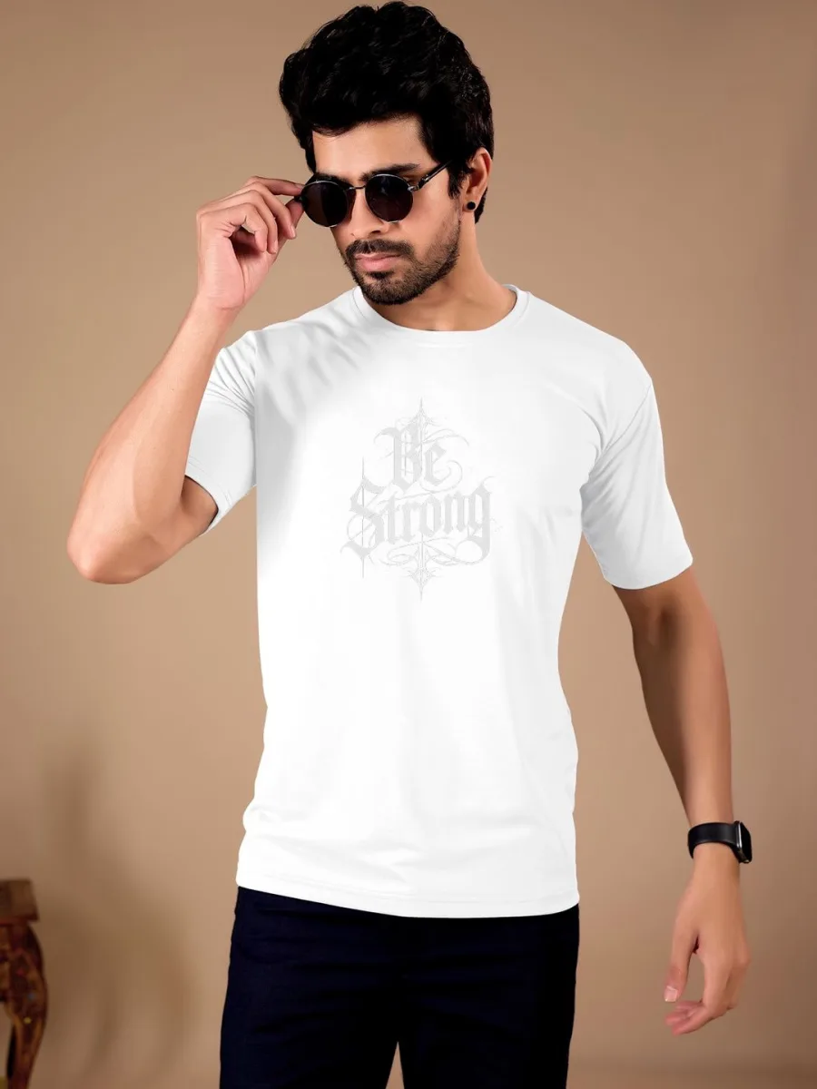 Intense Round Neck T-Shirt — Nude
